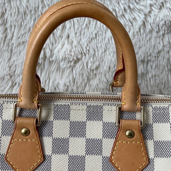 SOLD Authentic LOUIS VUITTON SPEEDY 25 Damier Azur - Picture 4 of 10